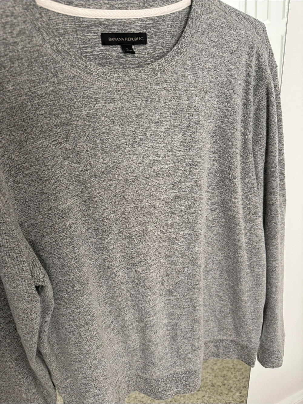 Banana Republic Men's Crewneck Sweater in Light Heather Gray 20% off 2 or more